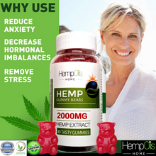 Load image into Gallery viewer, Two Pack 30 Ct. Strawberry Organic Hemp Oil Infused Gummies 2000 MG