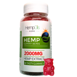 Two Pack 30 Ct. Strawberry Organic Hemp Oil Infused Gummies 2000 MG
